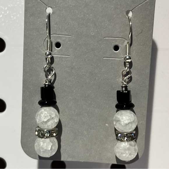 (2/$30) Handmade Snowman Earrings - Picture 2 of 3